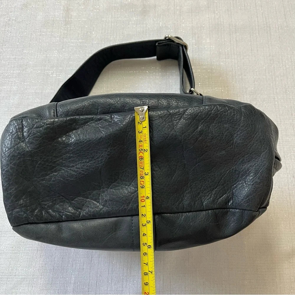 Coronado Leather TAOS HOBO Leather Bag Indigo Gray Color